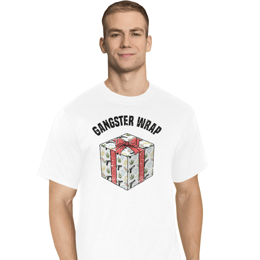 Shirts T-Shirts, Tall / Large / White Gangster Wrap