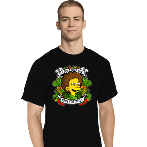 Secret_Shirts T-Shirts, Tall / Large / Black No Darn Vegetables