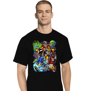 Last_Chance_Shirts T-Shirts, Tall / Large / Black Robotnik VS Sonic