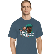 Load image into Gallery viewer, Daily_Deal_Shirts T-Shirts, Tall / Large / Indigo Blue Merry Christmas Muhfukka
