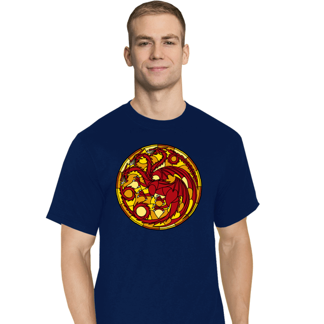 Daily_Deal_Shirts T-Shirts, Tall / Large / Navy Age Of The Dragon