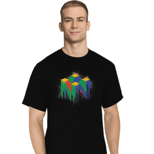 Shirts T-Shirts, Tall / Large / Black N64 Splash
