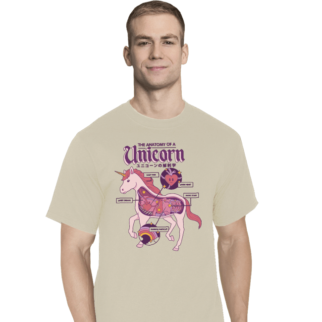 Shirts T-Shirts, Tall / Large / White Unicorn Anatomy