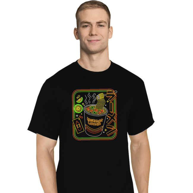 Daily_Deal_Shirts T-Shirts, Tall / Large / Black Instant Neon Lunch