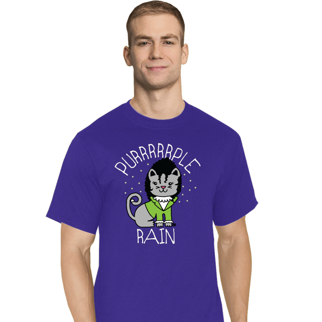 Daily_Deal_Shirts T-Shirts, Tall / Large / Royal Blue Purrrrrple Rain