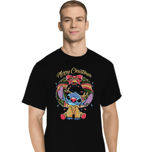 Daily_Deal_Shirts T-Shirts, Tall / Large / Black Stitch Xmas
