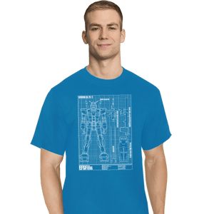 Shirts T-Shirts, Tall / Large / Royal RX-78-2 Blueprint