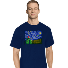 Load image into Gallery viewer, Daily_Deal_Shirts T-Shirts, Tall / Large / Navy Starry Flight
