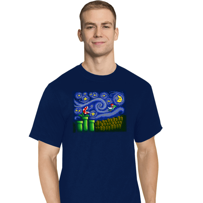Daily_Deal_Shirts T-Shirts, Tall / Large / Navy Starry Flight