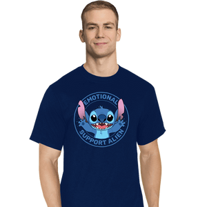 Secret_Shirts T-Shirts, Tall / Large / Navy Emotional Support Alien