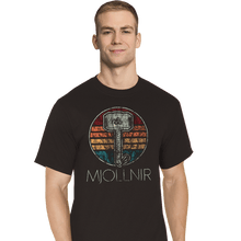 Load image into Gallery viewer, Shirts T-Shirts, Tall / Large / Black Retro Mjollnir
