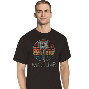 Shirts T-Shirts, Tall / Large / Black Retro Mjollnir