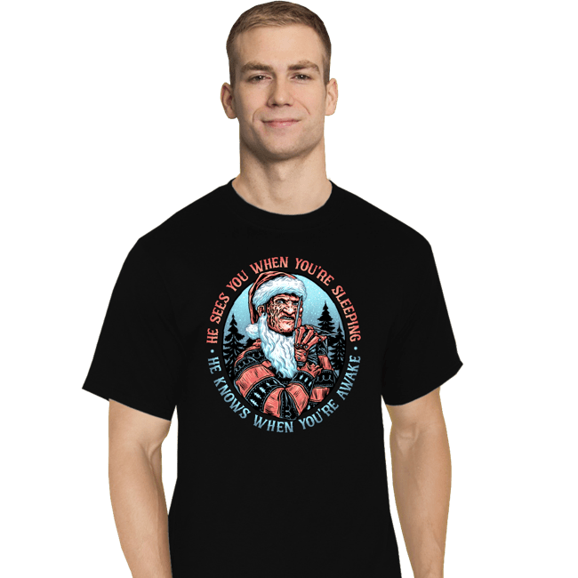 Daily_Deal_Shirts T-Shirts, Tall / Large / Black Nightmare Santa