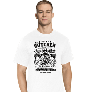 Daily_Deal_Shirts T-Shirts, Tall / Large / White Bounty Butcher