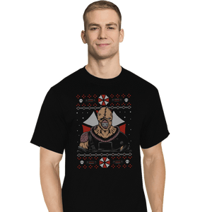 Shirts T-Shirts, Tall / Large / Black Bio Organic Weapon Christmas