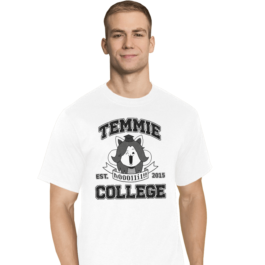 Shirts T-Shirts, Tall / Large / White Temmie College