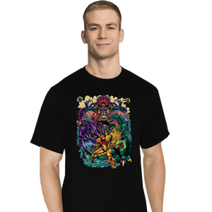 Daily_Deal_Shirts T-Shirts, Tall / Large / Black Metroid Tribute