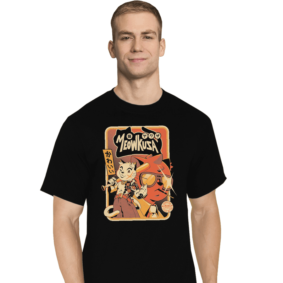 Shirts T-Shirts, Tall / Large / Black Meowkuza