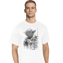 Load image into Gallery viewer, Shirts T-Shirts, Tall / Large / White Old And Young Sumi-e
