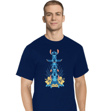Load image into Gallery viewer, Shirts T-Shirts, Tall / Large / Navy Alien Mood Totem
