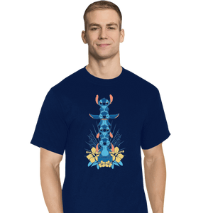 Shirts T-Shirts, Tall / Large / Navy Alien Mood Totem