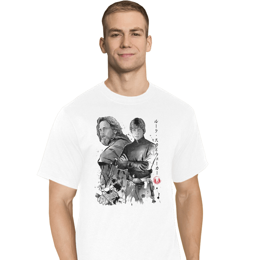 Shirts T-Shirts, Tall / Large / White Old And Young Jedi