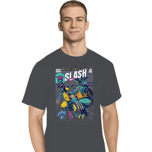 Shirts T-Shirts, Tall / Large / Charcoal Wolverine VS Slash