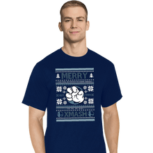 Load image into Gallery viewer, Shirts T-Shirts, Tall / Large / Navy Merry Xmash
