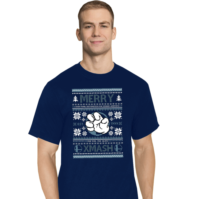 Shirts T-Shirts, Tall / Large / Navy Merry Xmash