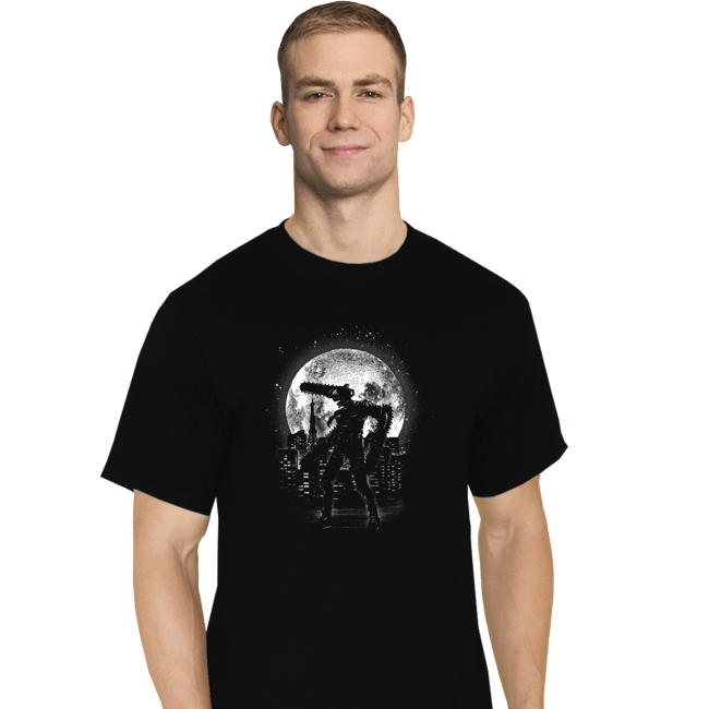 Shirts T-Shirts, Tall / Large / Black Moonlight Chainsaw