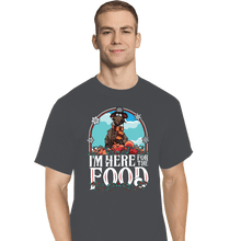 Load image into Gallery viewer, Daily_Deal_Shirts T-Shirts, Tall / Large / Charcoal I&#39;m Here For The Food
