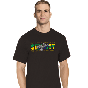 Secret_Shirts T-Shirts, Tall / Large / Black Serenity Flag