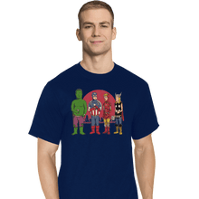 Load image into Gallery viewer, Shirts T-Shirts, Tall / Large / Navy King Of The Heroes
