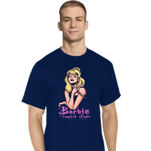 Load image into Gallery viewer, Daily_Deal_Shirts T-Shirts, Tall / Large / Navy Barbie The Vampire Slayer
