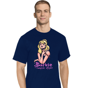 Daily_Deal_Shirts T-Shirts, Tall / Large / Navy Barbie The Vampire Slayer