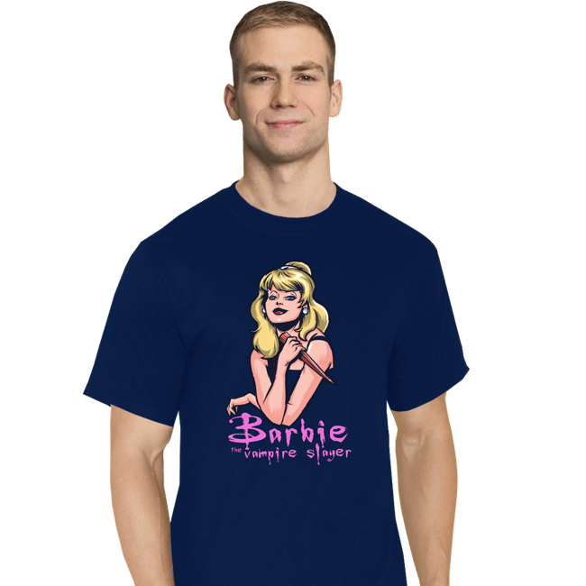 Daily_Deal_Shirts T-Shirts, Tall / Large / Navy Barbie The Vampire Slayer