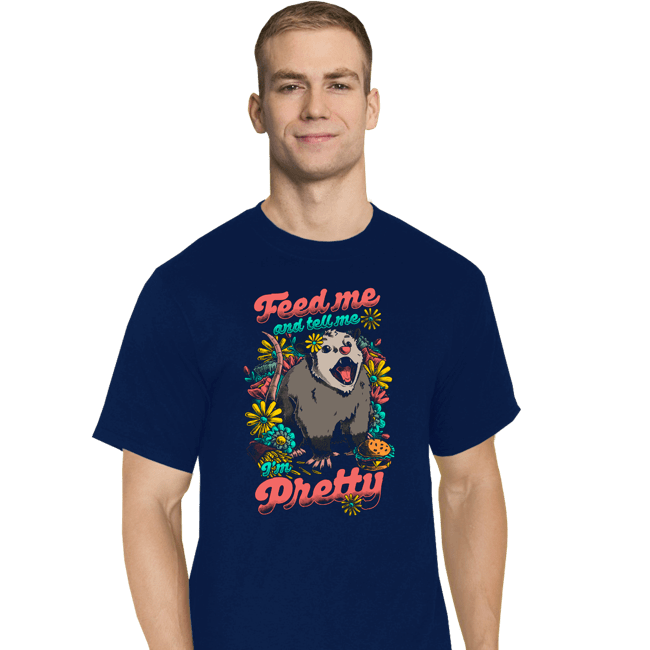 Daily_Deal_Shirts T-Shirts, Tall / Large / Navy Pretty Hungry Possum