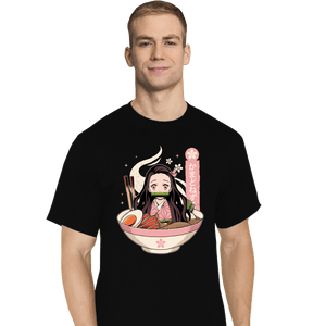 Shirts T-Shirts, Tall / Large / Black Nezuko Ramen