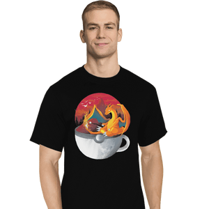 Shirts T-Shirts, Tall / Large / Black Cup Of Fire