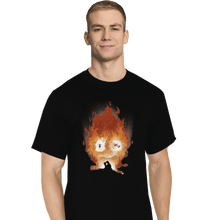 Load image into Gallery viewer, Shirts T-Shirts, Tall / Large / Black Midnight Calcifer
