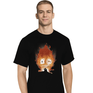 Shirts T-Shirts, Tall / Large / Black Midnight Calcifer