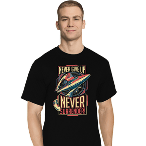 Secret_Shirts T-Shirts, Tall / Large / Black Never Surrender!