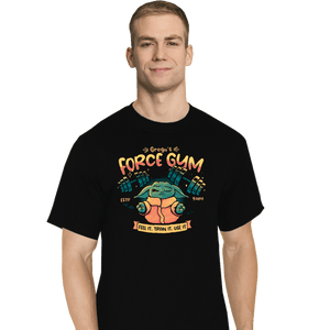 Daily_Deal_Shirts T-Shirts, Tall / Large / Black Grogu Force Gym