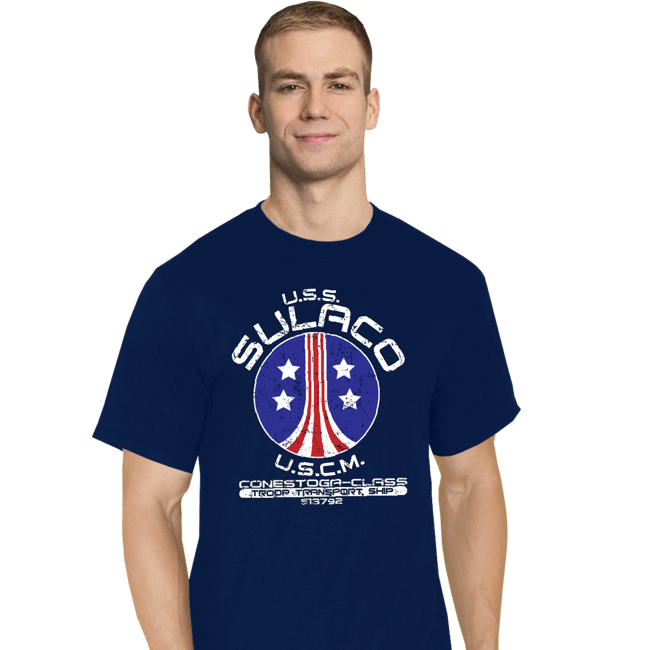 Daily_Deal_Shirts T-Shirts, Tall / Large / Navy USS Sulaco