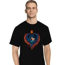 Load image into Gallery viewer, Secret_Shirts T-Shirts, Tall / Large / Black Heart On  Fire
