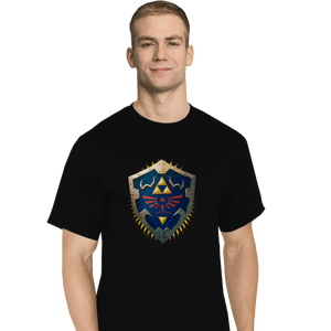 Shirts T-Shirts, Tall / Large / Black Hylian Shield