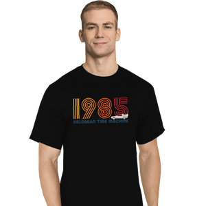 Shirts T-Shirts, Tall / Large / Black 1985 DeLorean Time Machine