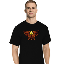 Load image into Gallery viewer, Shirts T-Shirts, Tall / Large / Black Hyrule Fire Crest
