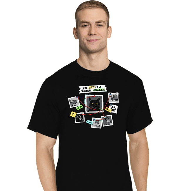 Daily_Deal_Shirts T-Shirts, Tall / Large / Black Cat Killer