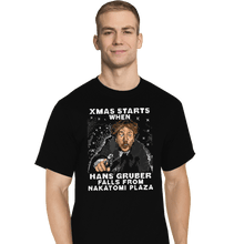 Load image into Gallery viewer, Shirts T-Shirts, Tall / Large / Black Hans Gruber Ugly Sweater
